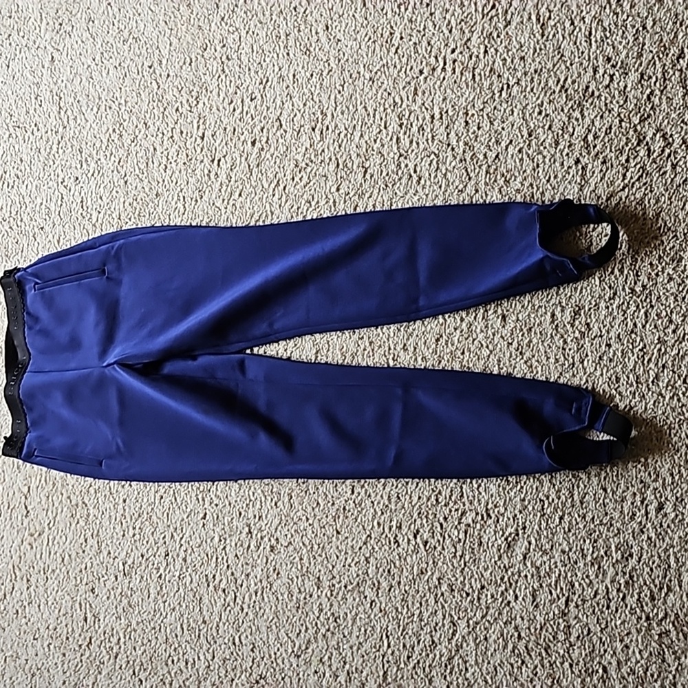 Gucci Dark Blue Black Band Zip Up Pant Slacks Leggings Tights Sz. 40